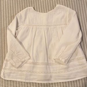 Zara white lace details blouse